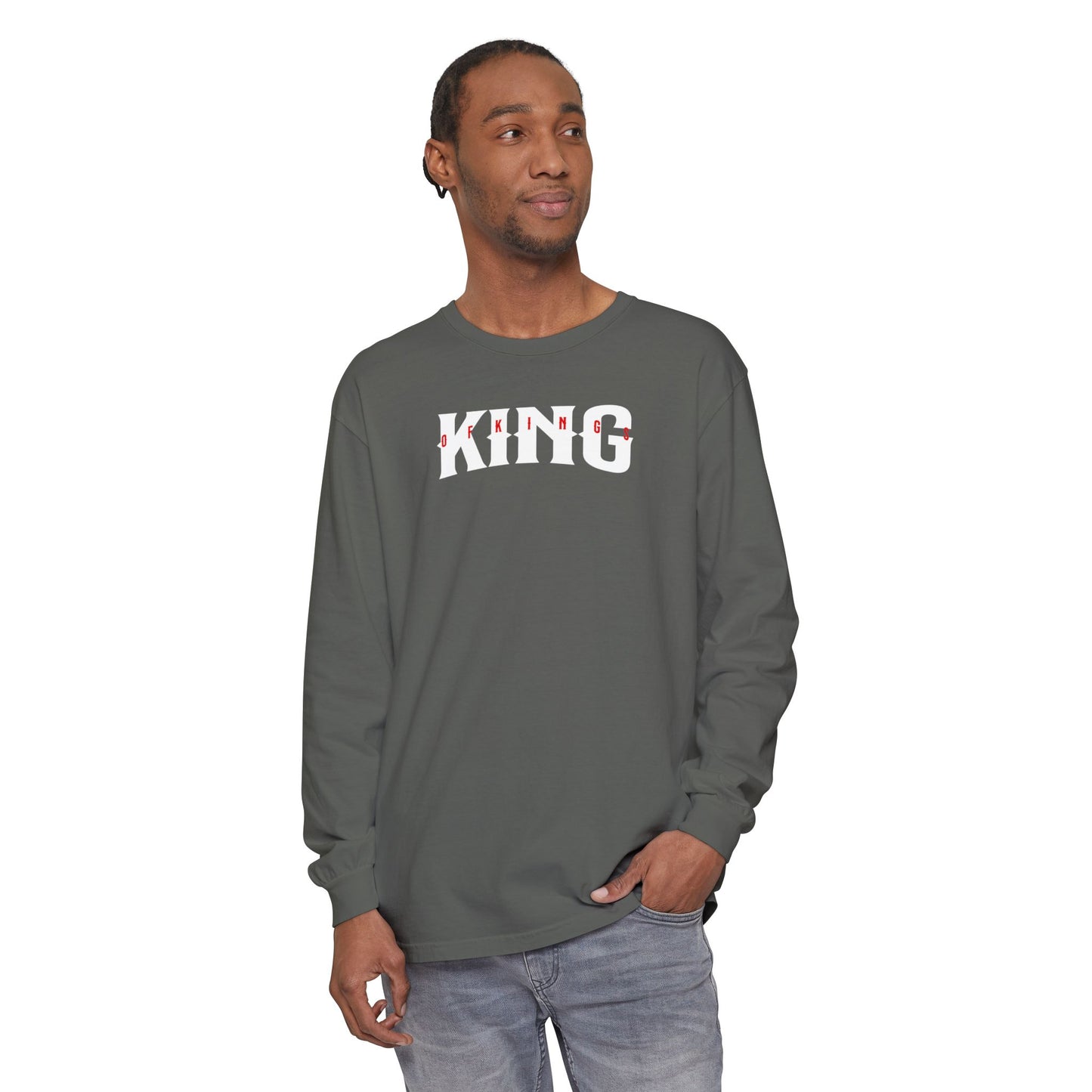 King of Kings Unisex Long Sleeve T-Shirt | Regal Apparel, Gift for Him, Casual Wear, Statement Piece, Birthday Gift