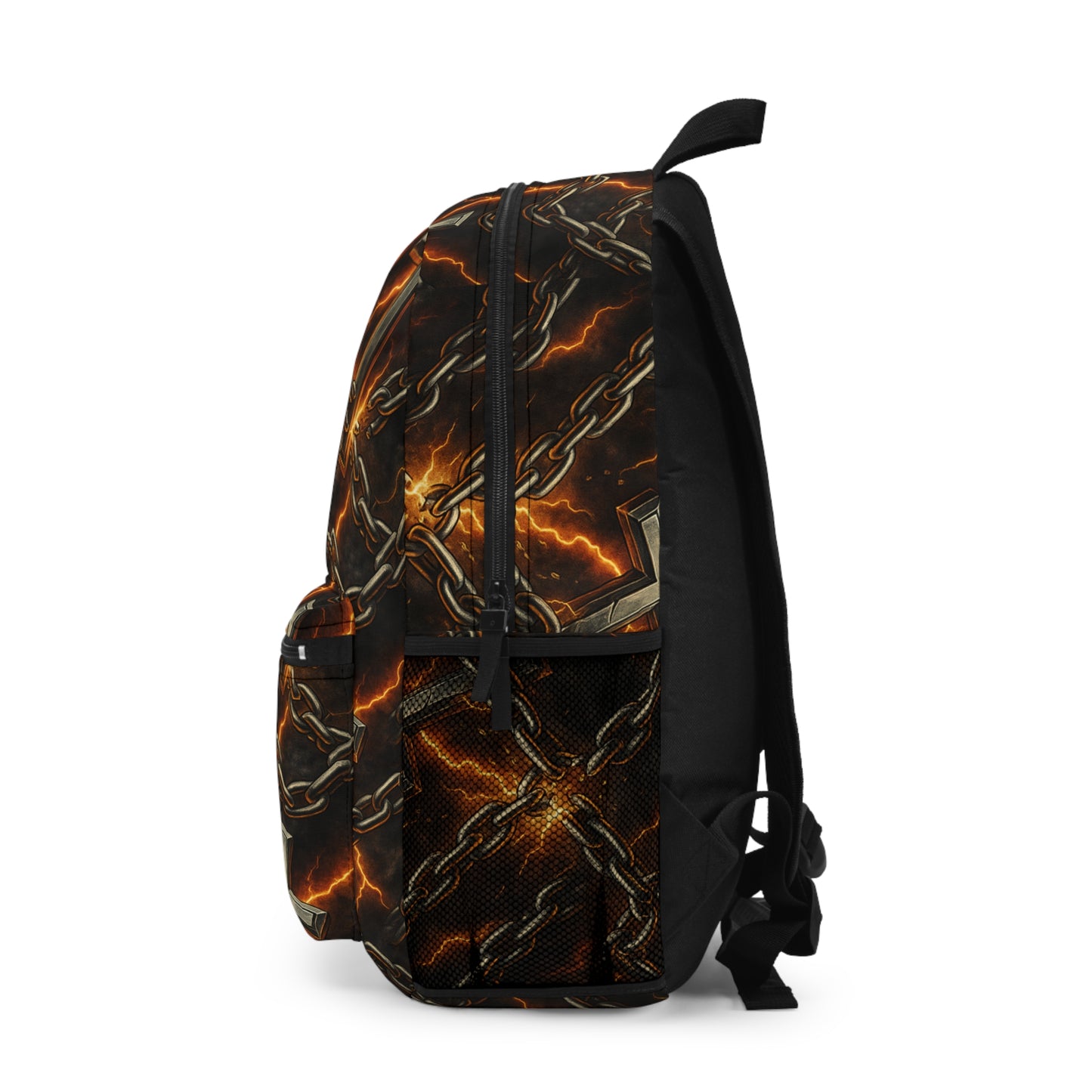 Edgy Graphic Backpack with Cross and Chain Design, Stylish School Bag, Trendy Travel Backpack, Accessories for Teens, Perfect [...]