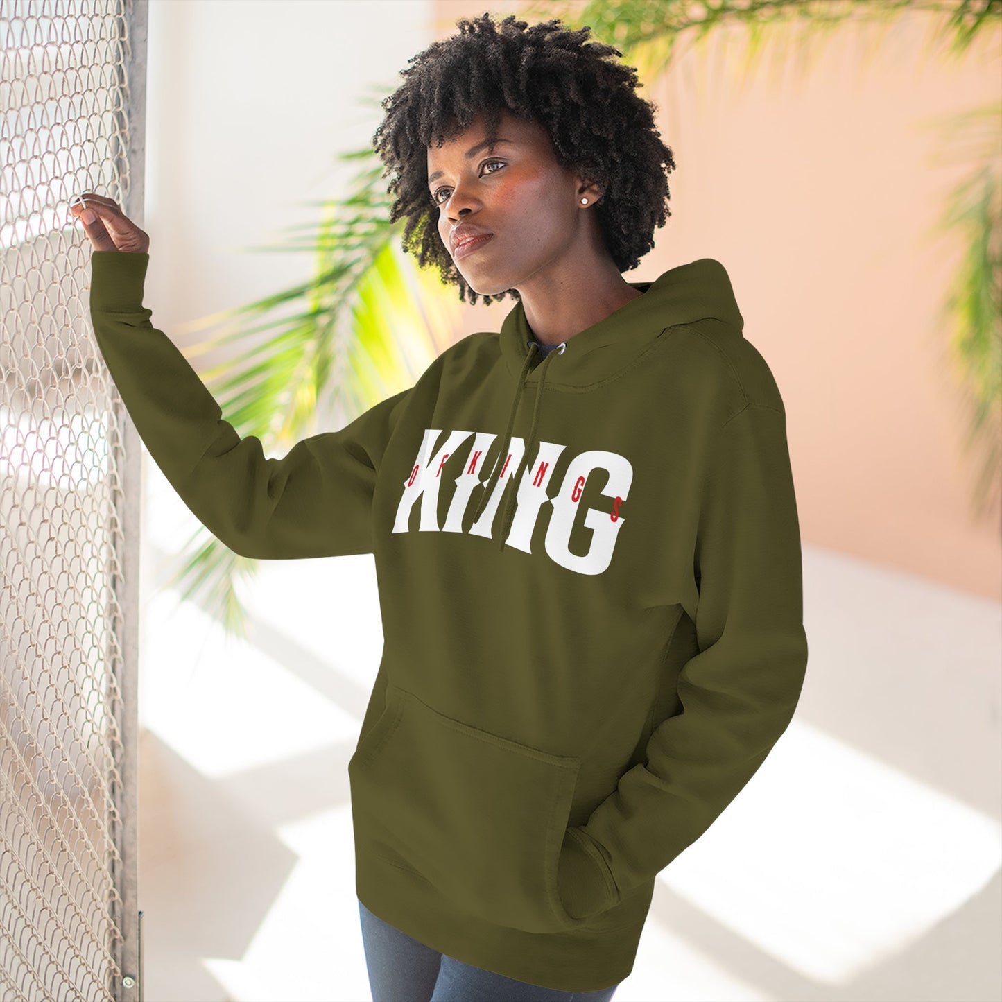 King of Kings Fleece Hoodie | Perfect for Casual Wear, Gift for Him, Motivational Apparel, Unique Streetwear, Birthday Gift