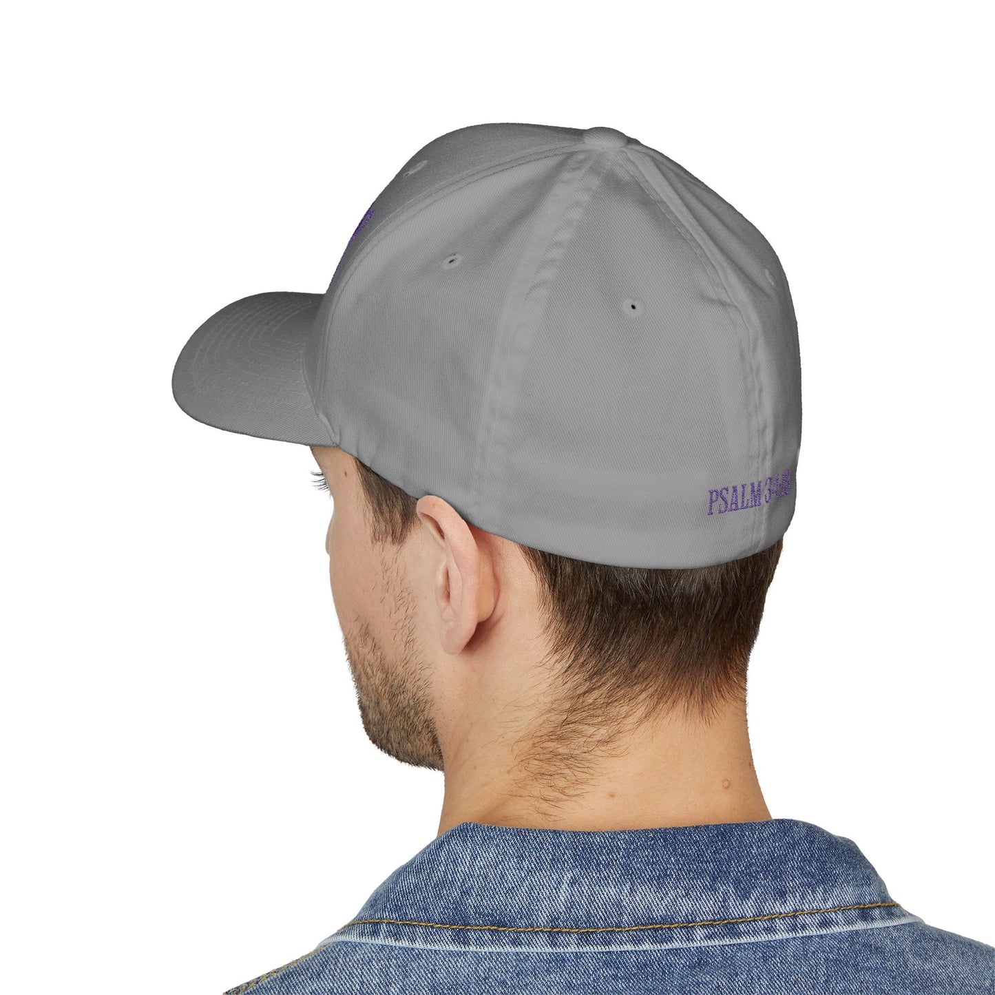 Embroidered 'Broken?' Cap — Psalm 34:18 Flexfit Hat (2-sided embroidery-front/back)