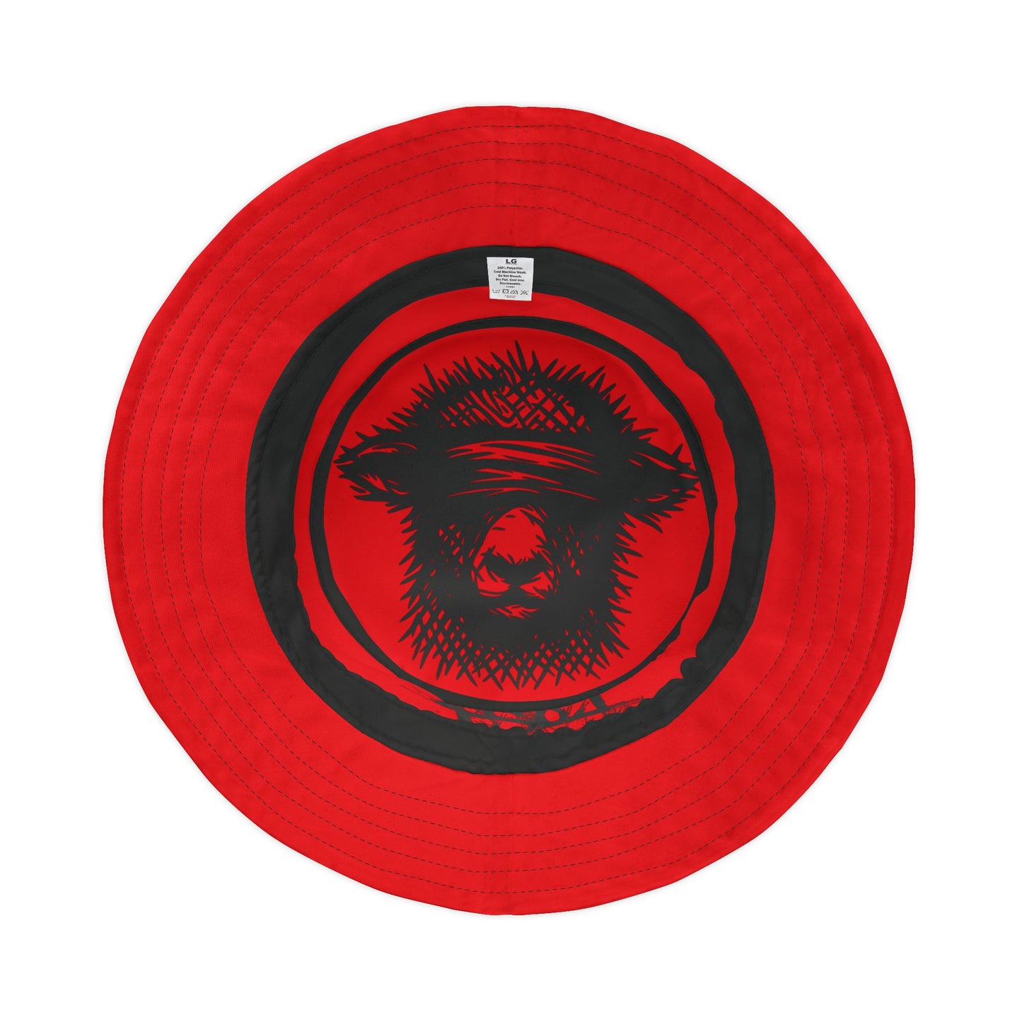 Red Lost Sheep Grunge Bucket Hat, Trendy Summer Accessory, Unisex Streetwear, Perfect for Festivals, Beach Days, Gift for Artists and Christians