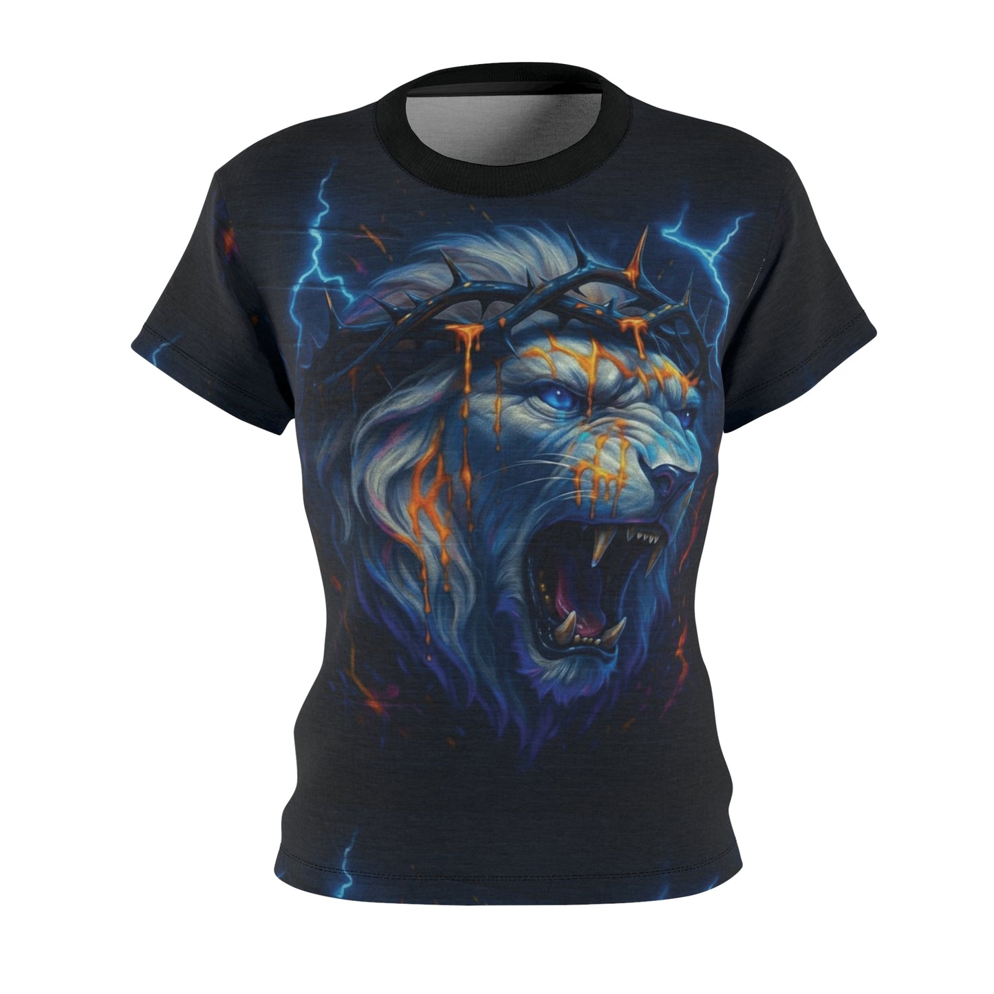 Graffiti Lion of Judah-Women's Polyester Tee (AOP)