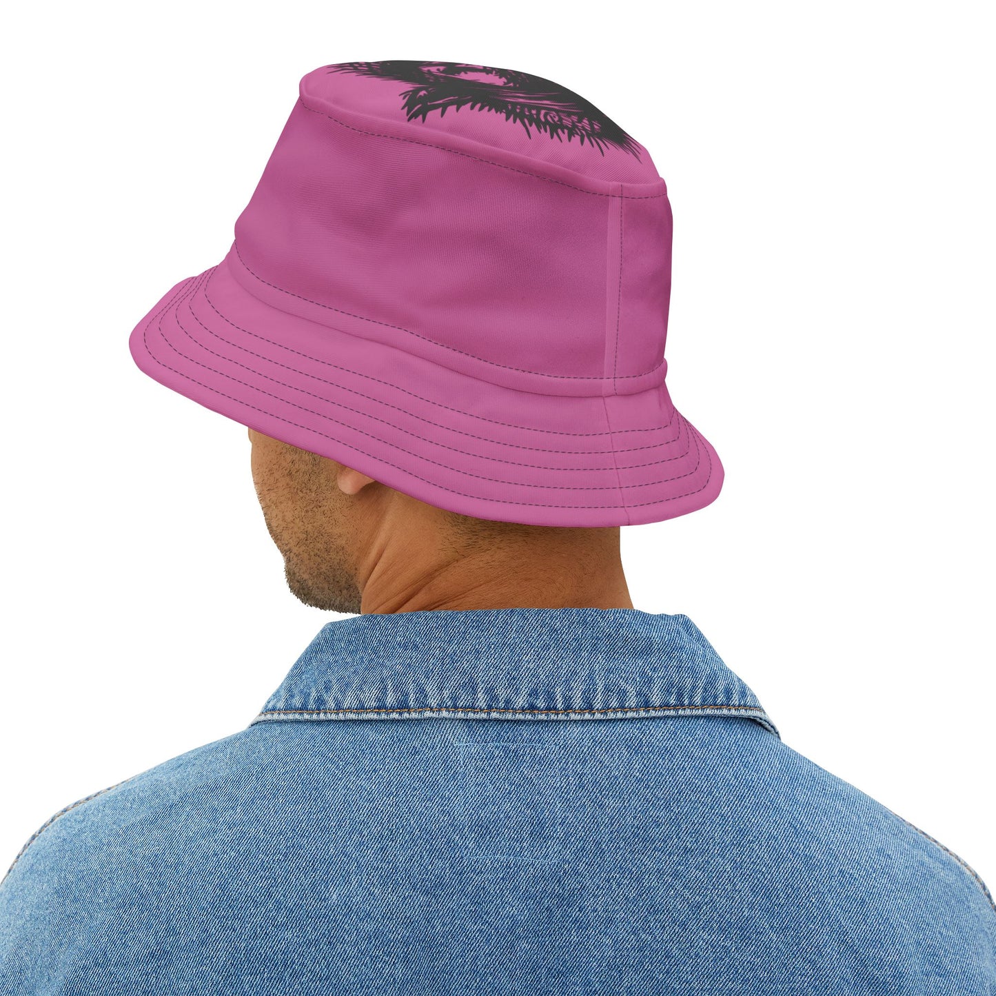 Pink Lost Sheep Grunge Bucket Hat, Trendy Summer Accessory, Unisex Streetwear, Perfect for Festivals, Beach Days, Gift for Artists and Christians