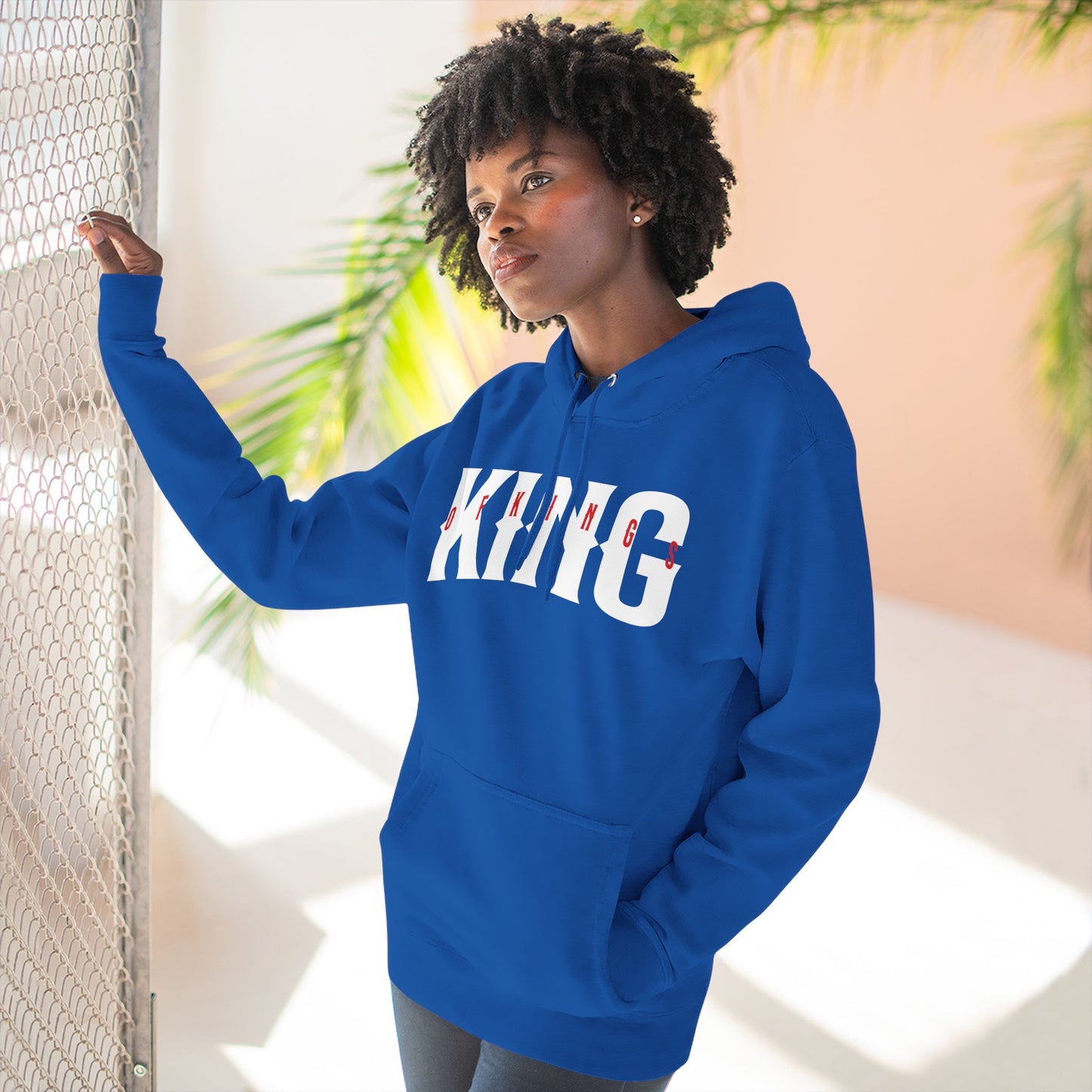 King of Kings Fleece Hoodie | Perfect for Casual Wear, Gift for Him, Motivational Apparel, Unique Streetwear, Birthday Gift