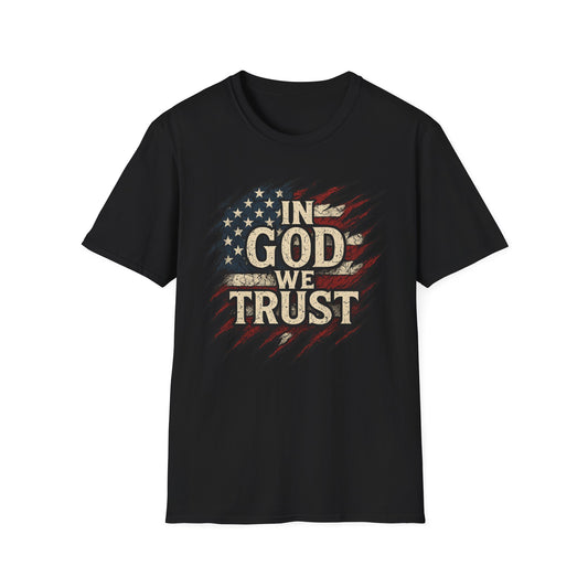 Patriotic Faith T-Shirt - Unisex Softstyle Tee with 'In God We Trust', American Flag Shirt, USA Pride Tee, Casual Faith Apparel, Gift [...]