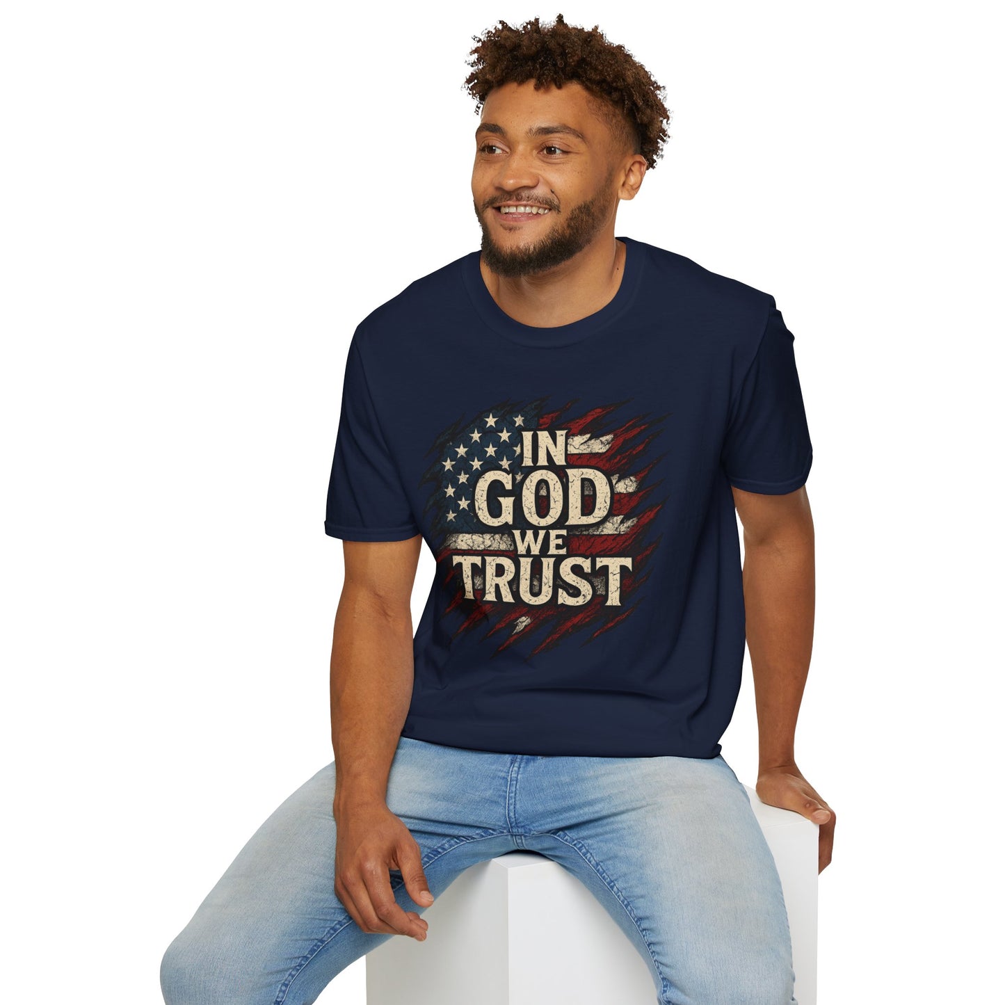 Patriotic Faith T-Shirt - Unisex Softstyle Tee with 'In God We Trust', American Flag Shirt, USA Pride Tee, Casual Faith Apparel, Gift [...]