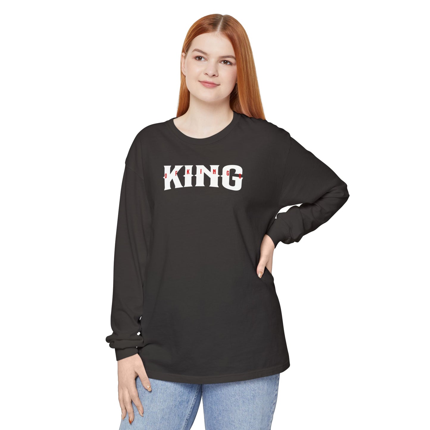King of Kings Unisex Long Sleeve T-Shirt | Regal Apparel, Gift for Him, Casual Wear, Statement Piece, Birthday Gift