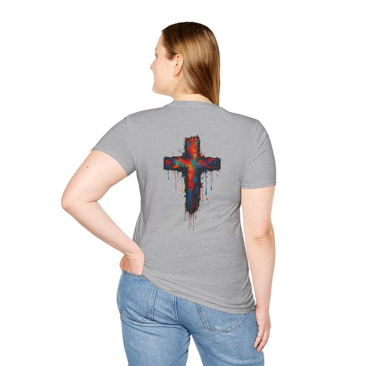 Vibrant Graphic T-Shirt, Unisex Softstyle Tee, Casual Wear, Gift for Him/Her, Faith-Inspired Apparel