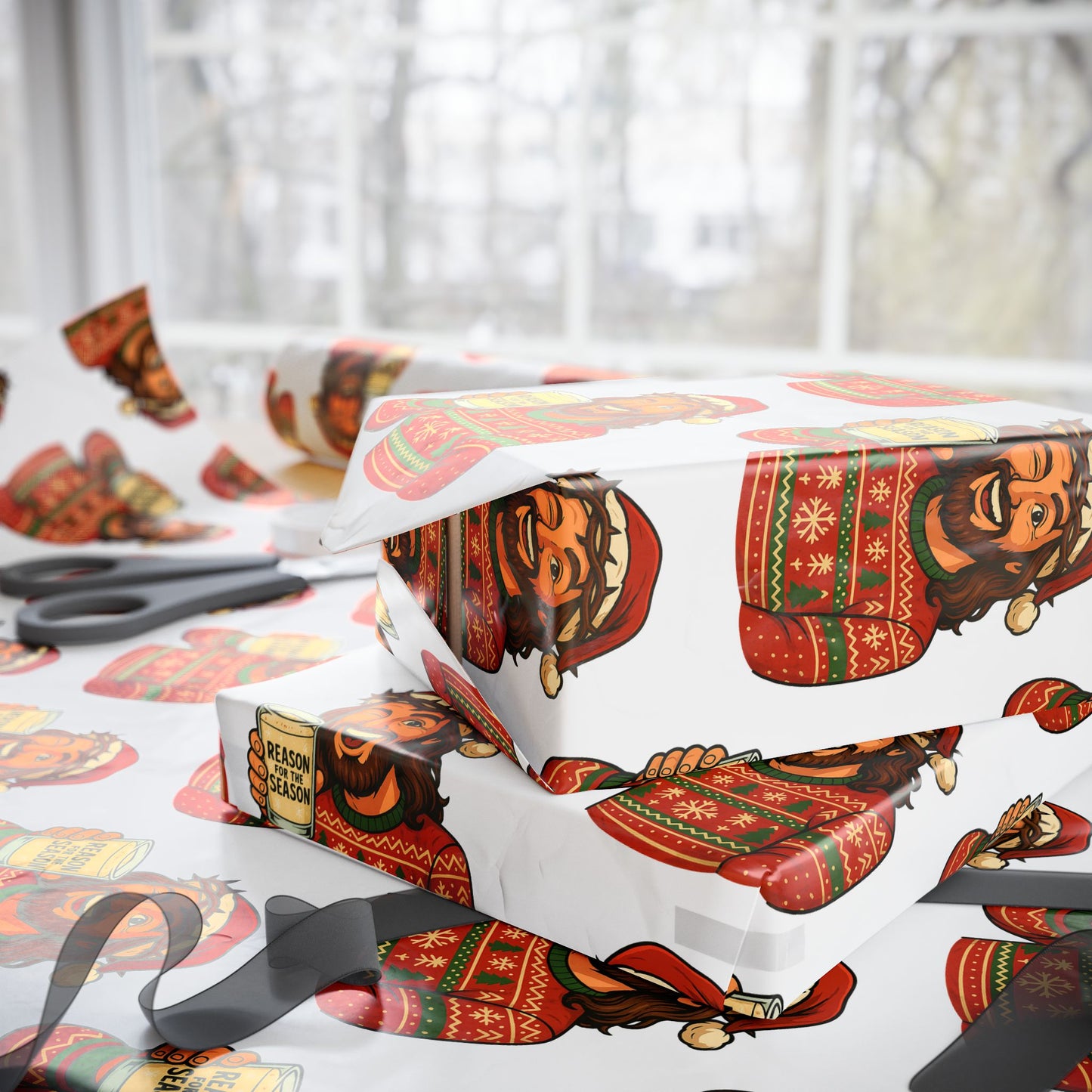 Jesus "Reason For The Season" Christmas Wrapping Paper