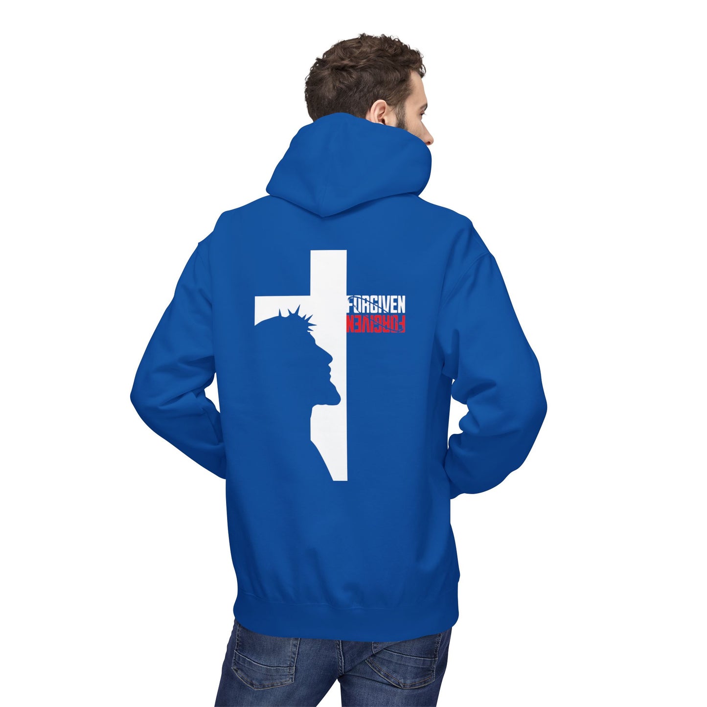 Forgiven Fleece Hoodie: Faith-Inspired, Spiritual Apparel for Warmth, Biblical Inspiration, Religious Gifts, Unisex Hoodie