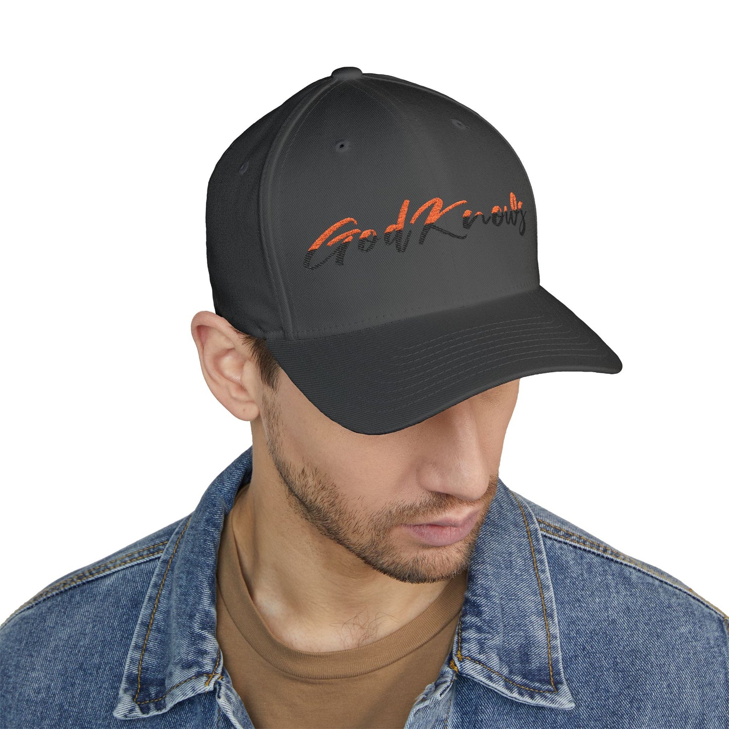 God Knows Embroidered Cap — Flexfit