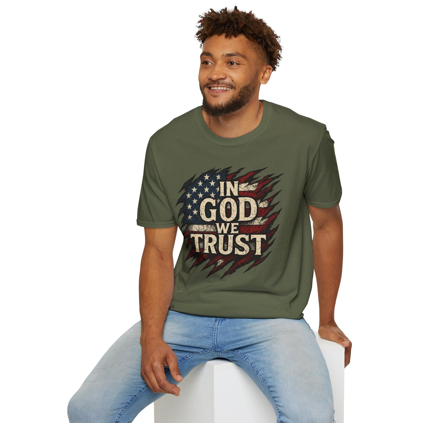 Patriotic Faith T-Shirt - Unisex Softstyle Tee with 'In God We Trust', American Flag Shirt, USA Pride Tee, Casual Faith Apparel, Gift [...]