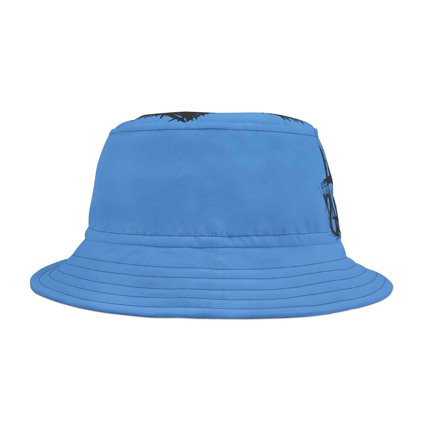 Light Blue Lost Sheep Grunge Bucket Hat, Trendy Summer Accessory, Unisex Streetwear, Perfect for Festivals, Beach Days, Gift for Artists and Christians