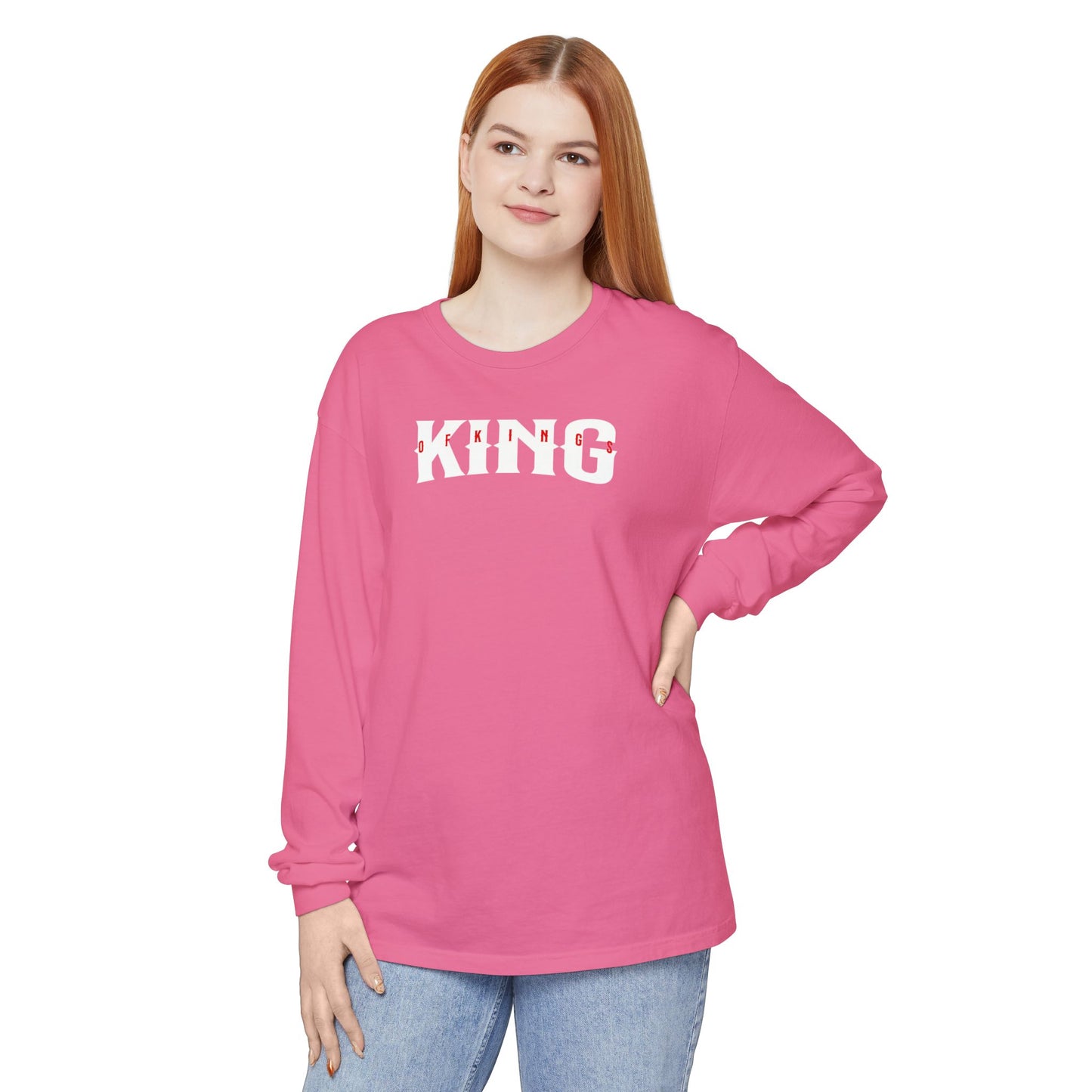 King of Kings Unisex Long Sleeve T-Shirt | Regal Apparel, Gift for Him, Casual Wear, Statement Piece, Birthday Gift