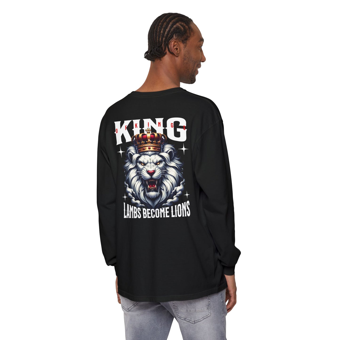 King of Kings Unisex Long Sleeve T-Shirt | Regal Apparel, Gift for Him, Casual Wear, Statement Piece, Birthday Gift