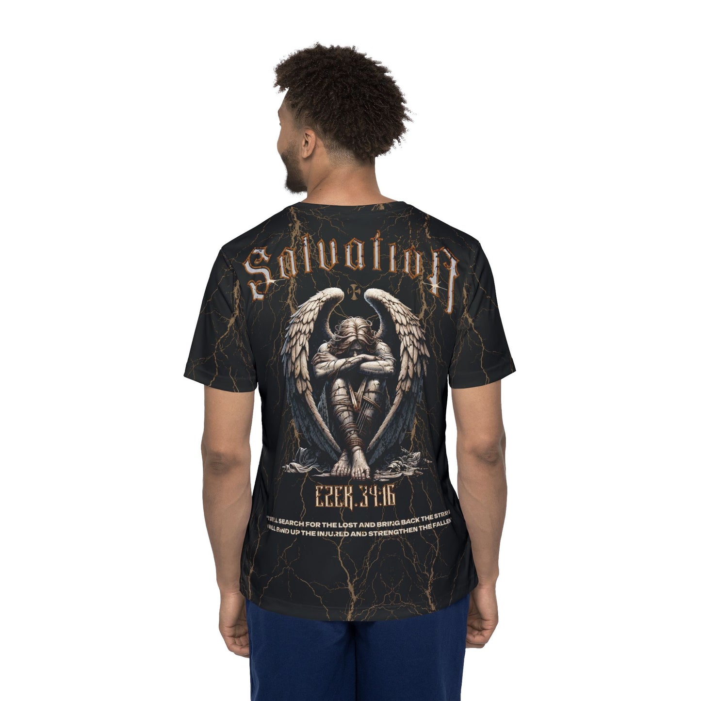 Ezek. 34:16 Salvation-Polyester Tee (AOP)