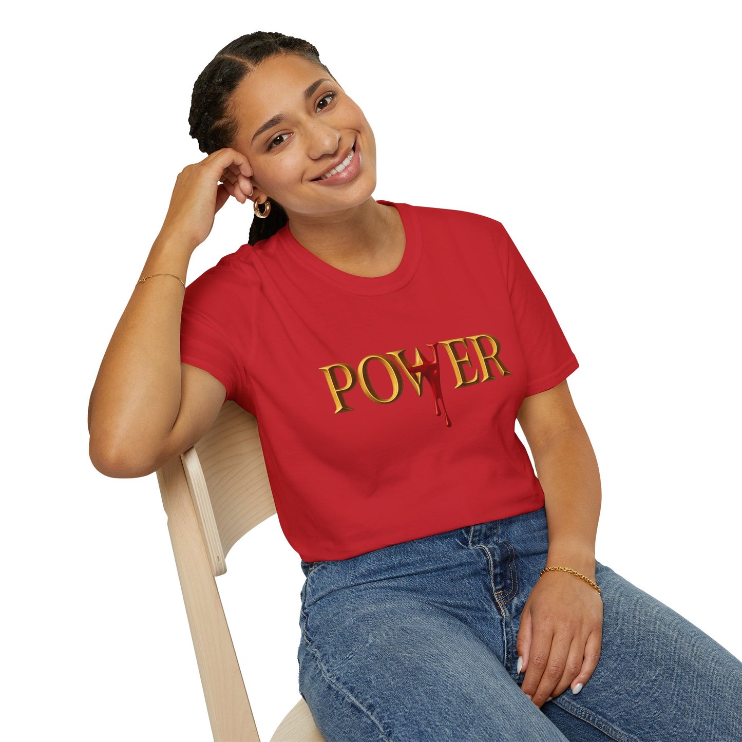 Power Unisex Softstyle T-Shirt - Blood of Jesus Design