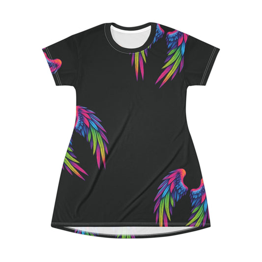 Angel Wings T-shirt Dress (AOP)