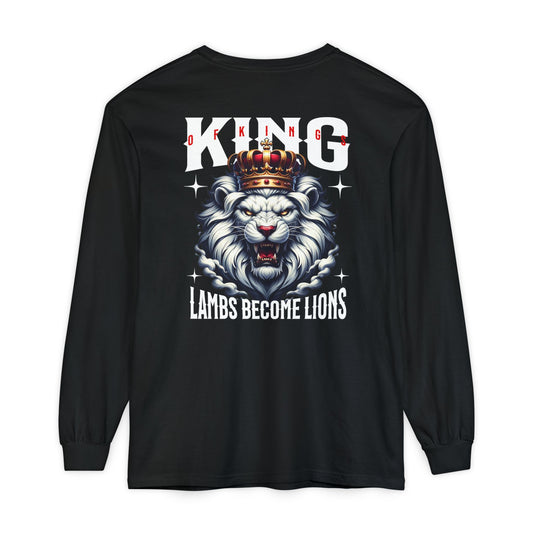 King of Kings Unisex Long Sleeve T-Shirt | Regal Apparel, Gift for Him, Casual Wear, Statement Piece, Birthday Gift