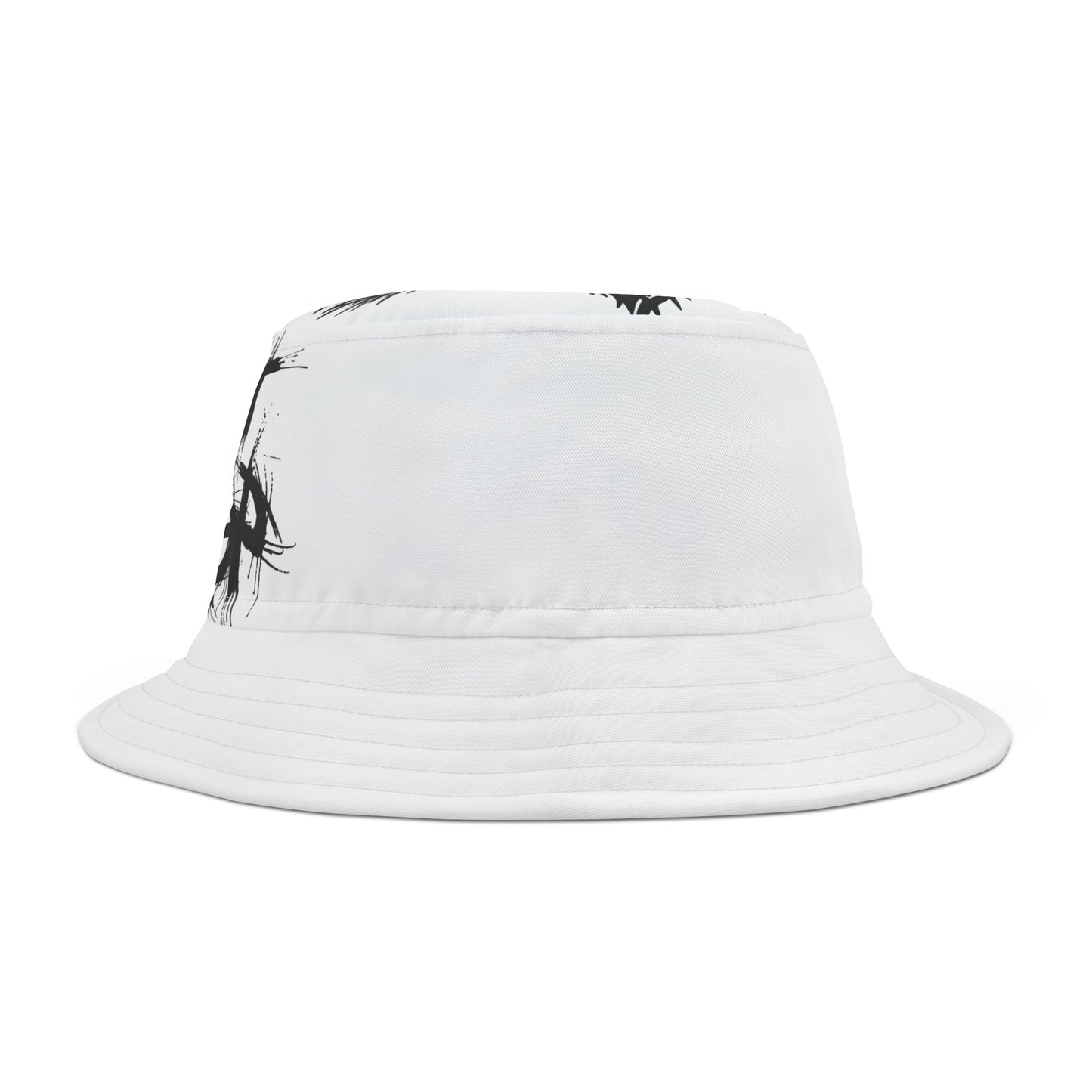 White Lost Sheep Grunge Bucket Hat, Trendy Summer Accessory, Unisex Streetwear, Perfect for Festivals, Beach Days, Gift for Artists and Christians