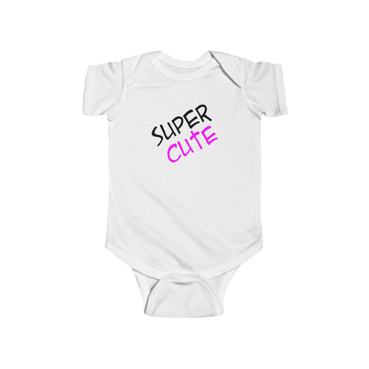 Adorable Infant Bodysuit with 'Super Cute' 'Super Saved' Design, Baby Shower Gift, Cute Baby Outfit, Newborn Clothes, Fun Babywear