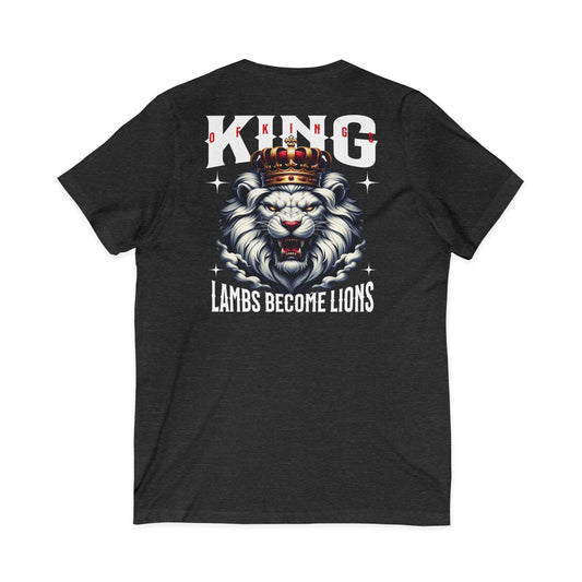 King of Kings-Unisex Short Sleeve V-Neck Shirt