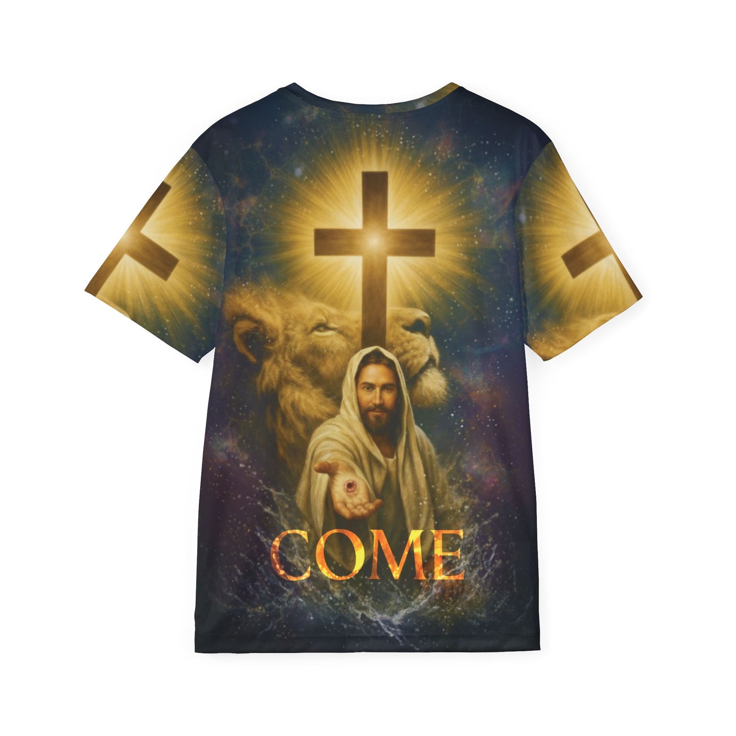 Come-Jesus-Polyester Tee (AOP)