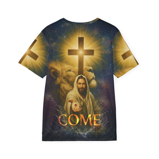 Come-Jesus-Polyester Tee (AOP)
