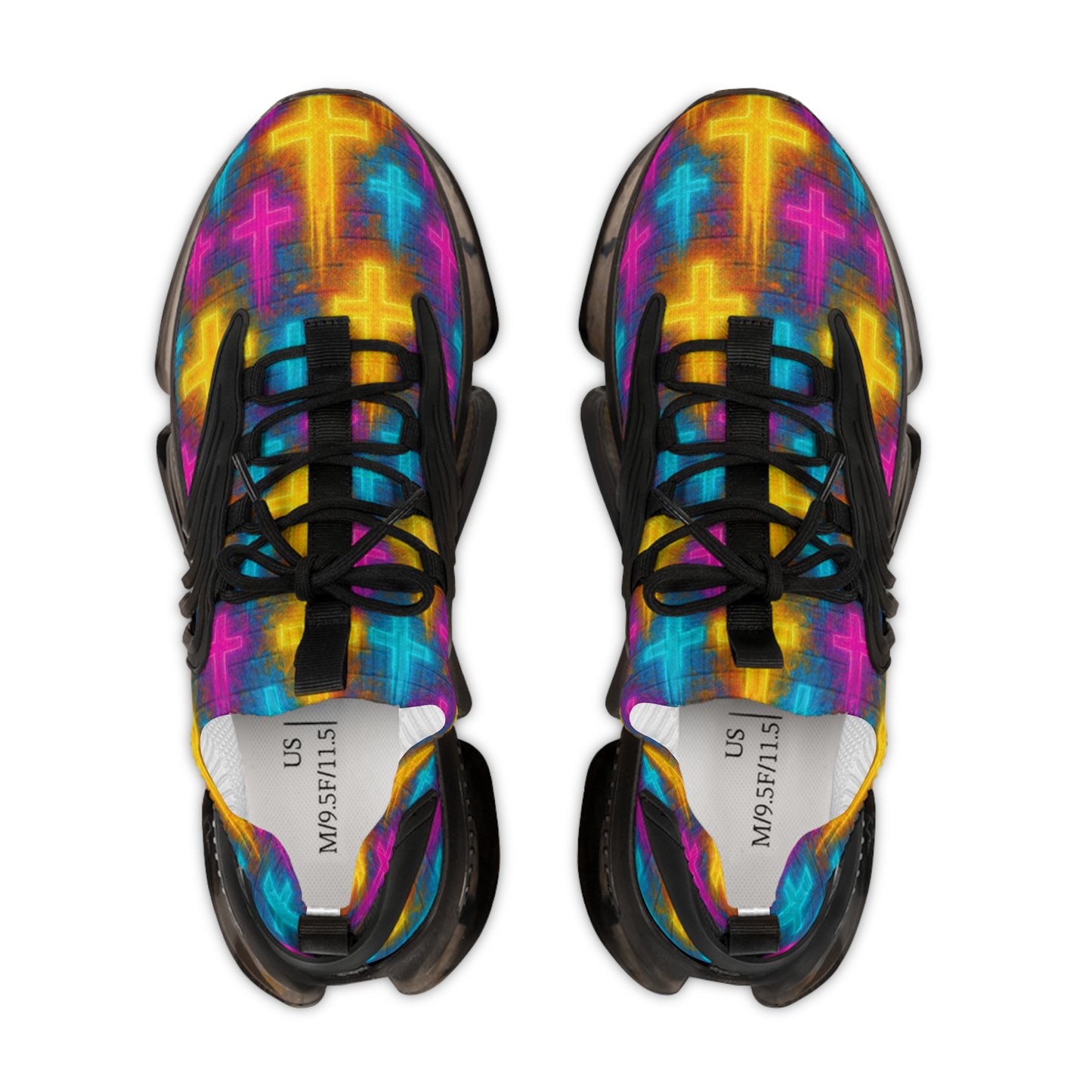 Men's Sneakers Neon Urban Graffiti Cross