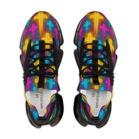 Men's Sneakers Neon Urban Graffiti Cross