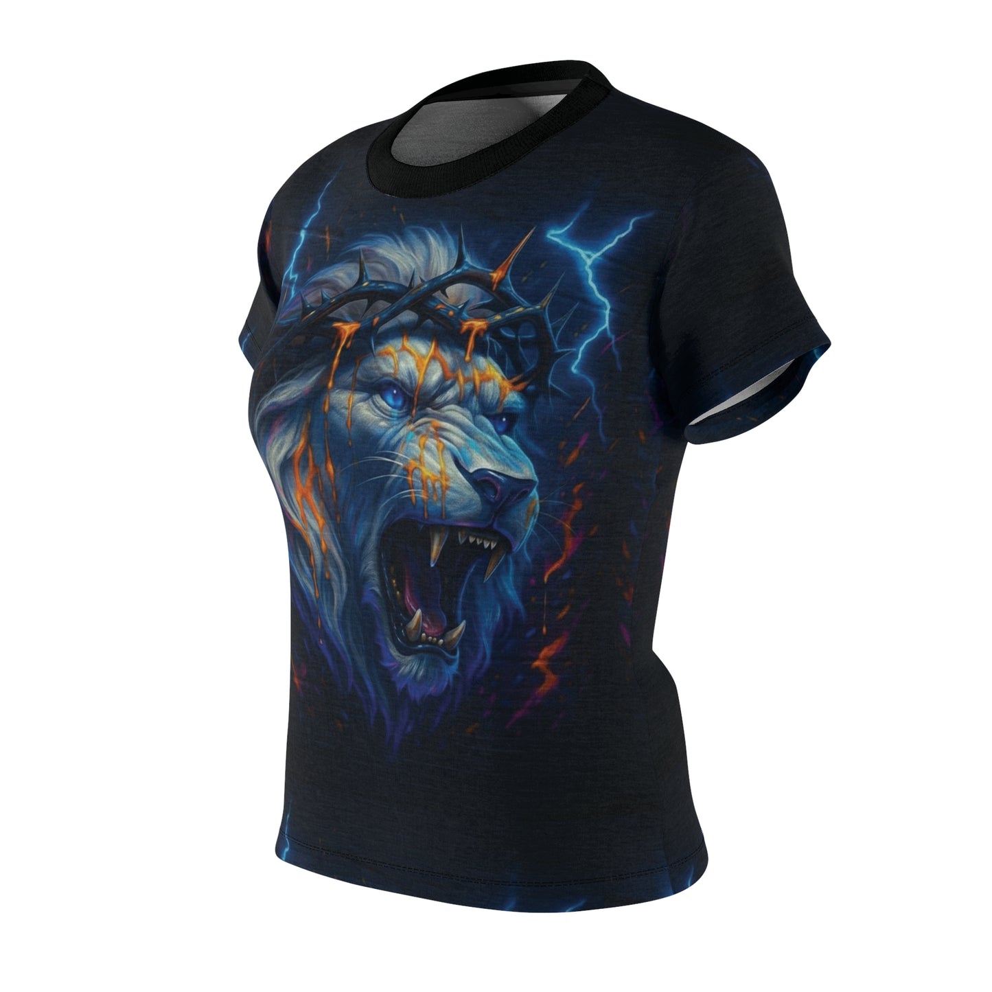 Graffiti Lion of Judah-Women's Polyester Tee (AOP)