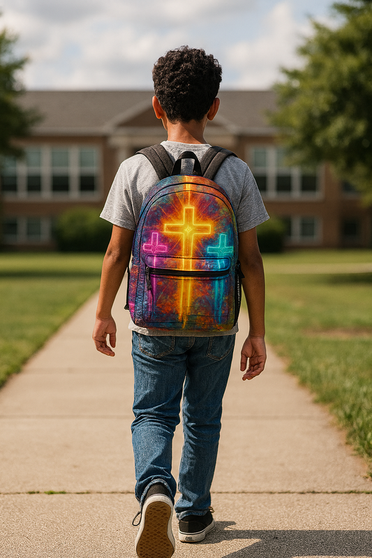 Backpack with Graffiti Calvary Hill Crosses