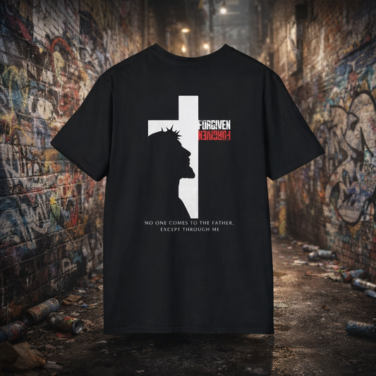 Forgiven Faith T-Shirt — Christian Cross & 'Forgiven' Design