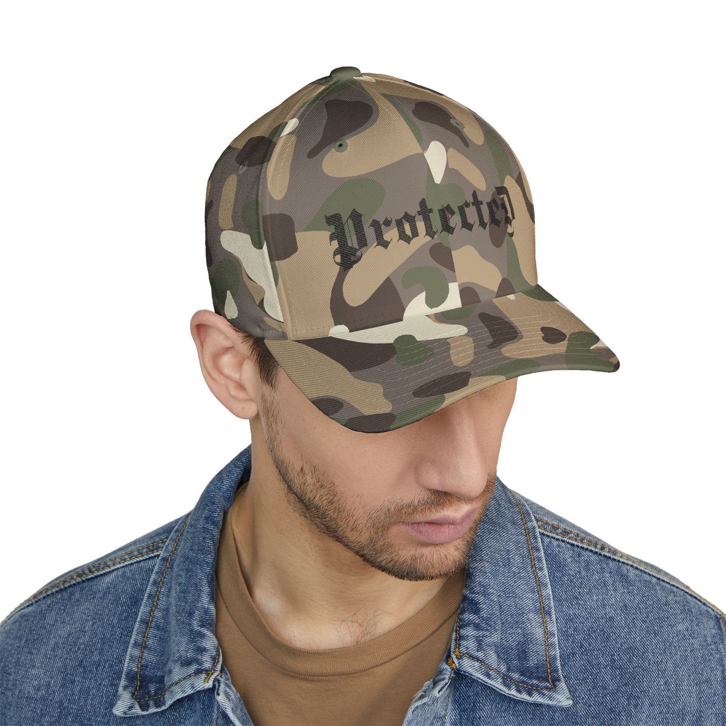 Psalm 91- Protected-Flex Fit Style Structured Cap (2- Sided Embroidery)