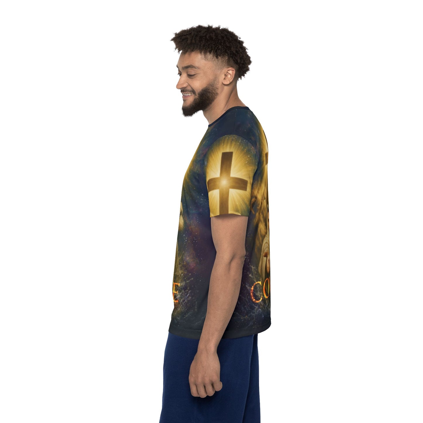 Come-Jesus-Polyester Tee (AOP)