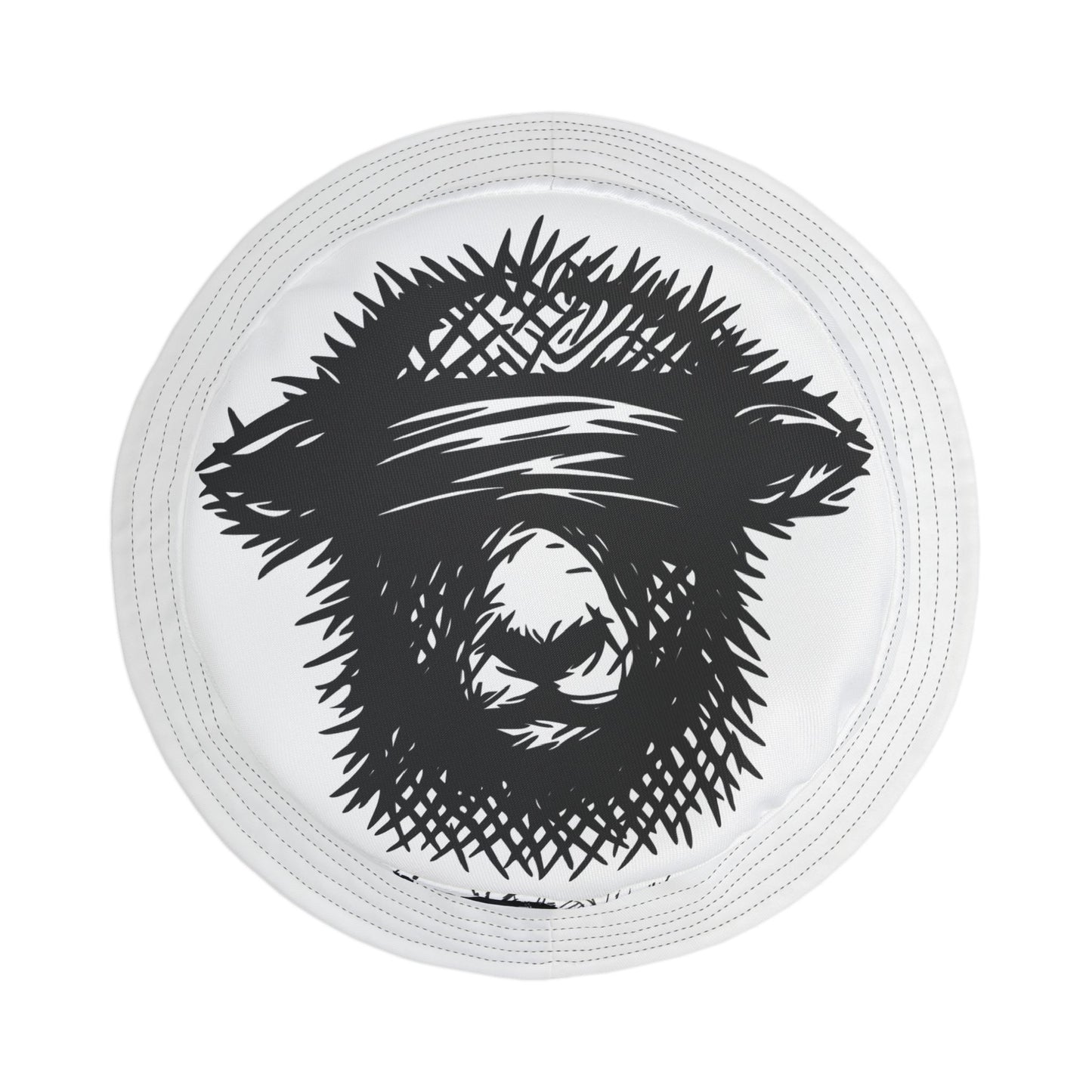 White Lost Sheep Grunge Bucket Hat, Trendy Summer Accessory, Unisex Streetwear, Perfect for Festivals, Beach Days, Gift for Artists and Christians