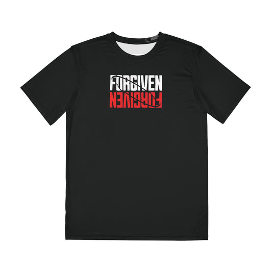 Forgiven-Polyester Tee — "No One Comes to the Father Except Through Me" Christian Statement Shirt
