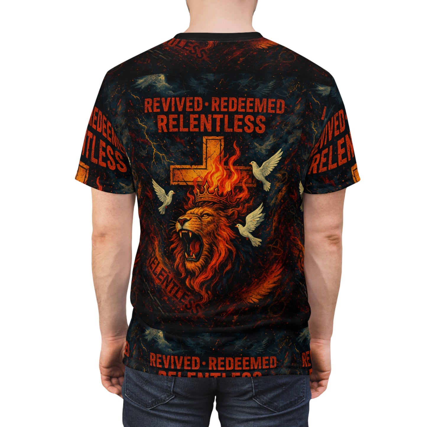 Relentless Lion Faith Tee, Unisex Graphic Shirt, Inspirational Clothing, Religious T-Shirt, Gifts for Believers, Christian Apparel