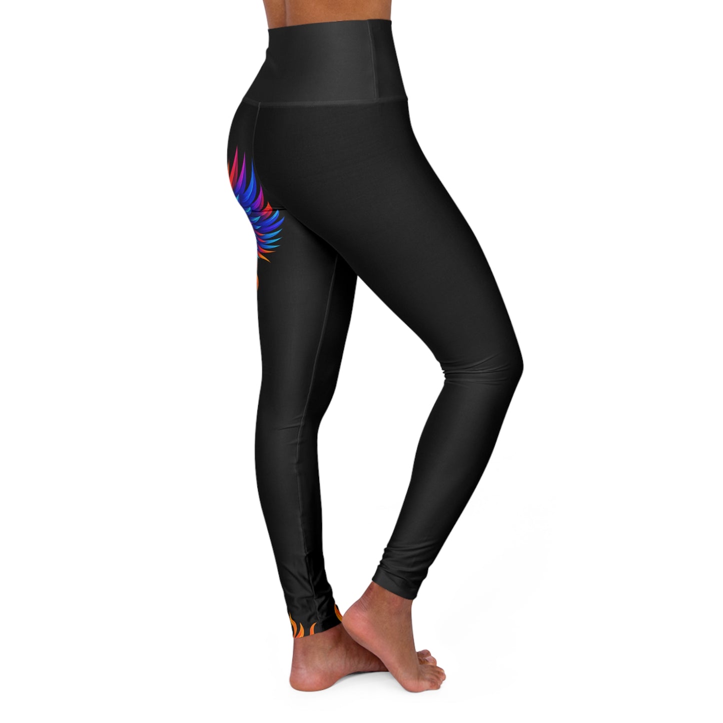 Vibrant Cross With Wings-Yoga Pants/Leggings