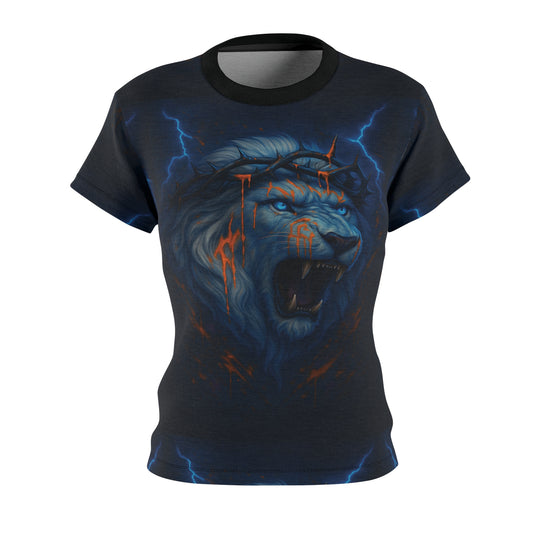 Graffiti Lion of Judah-Women's Polyester Tee (AOP)