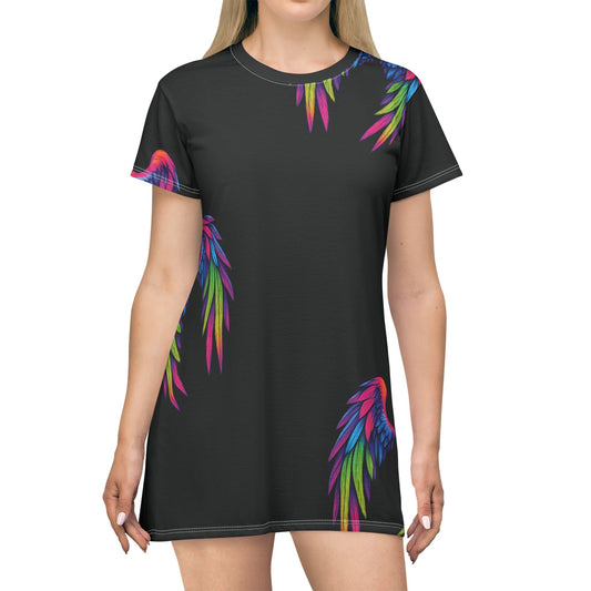 Angel Wings T-shirt Dress (AOP)