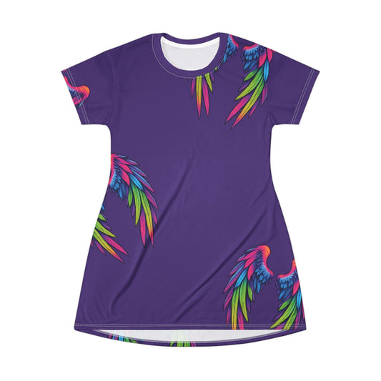 Angel Wings T-shirt Dress (AOP)