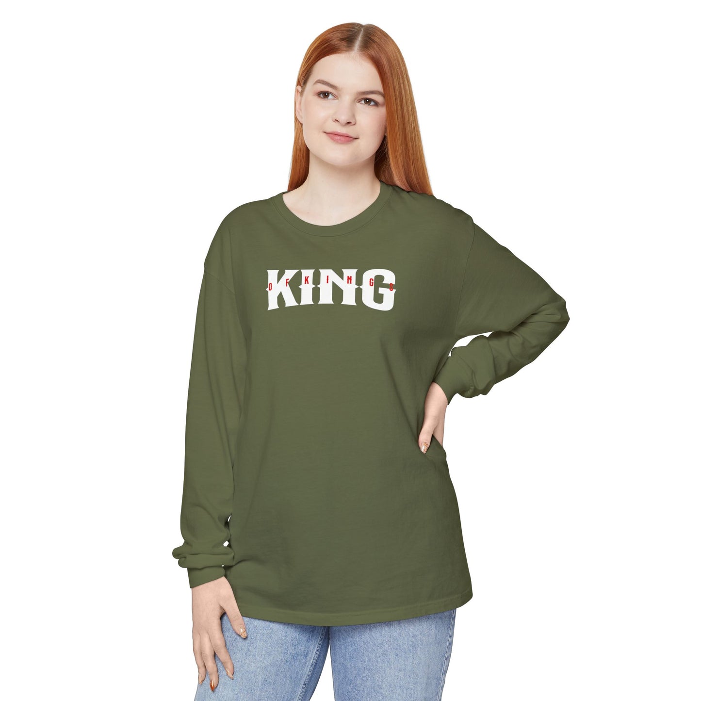 King of Kings Unisex Long Sleeve T-Shirt | Regal Apparel, Gift for Him, Casual Wear, Statement Piece, Birthday Gift