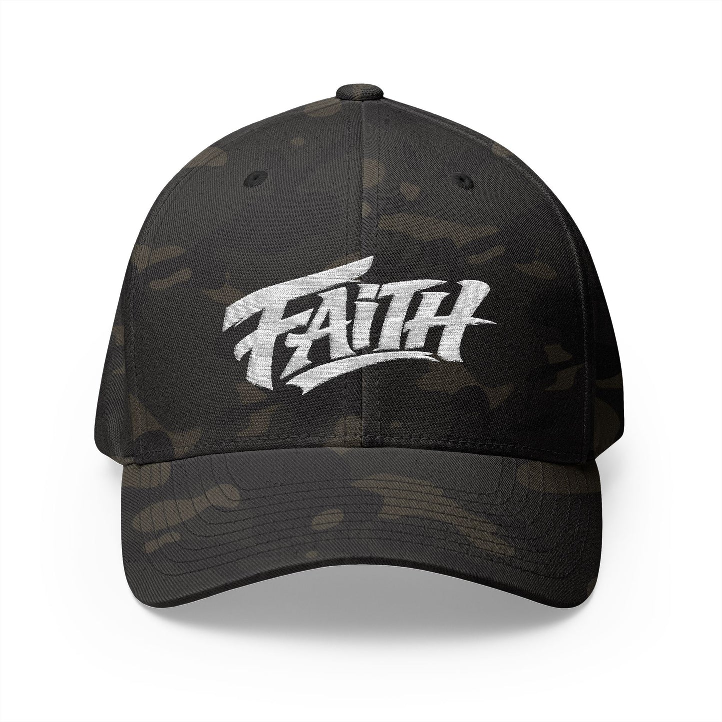 Faith Embroidered Camo Cap