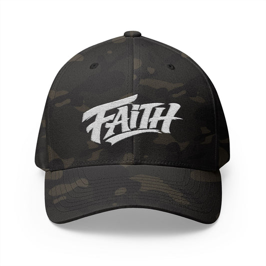 Faith Embroidered Camo Cap