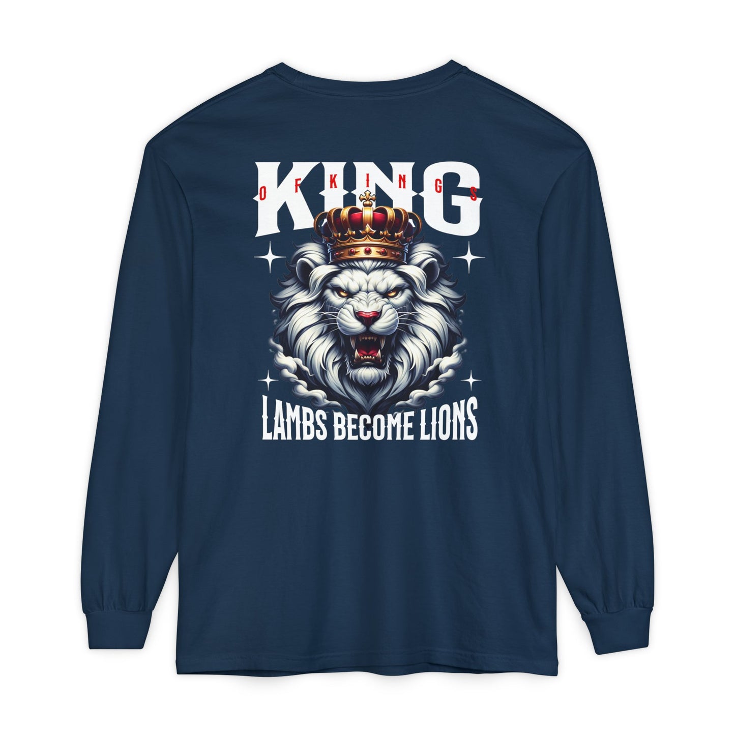 King of Kings Unisex Long Sleeve T-Shirt | Regal Apparel, Gift for Him, Casual Wear, Statement Piece, Birthday Gift