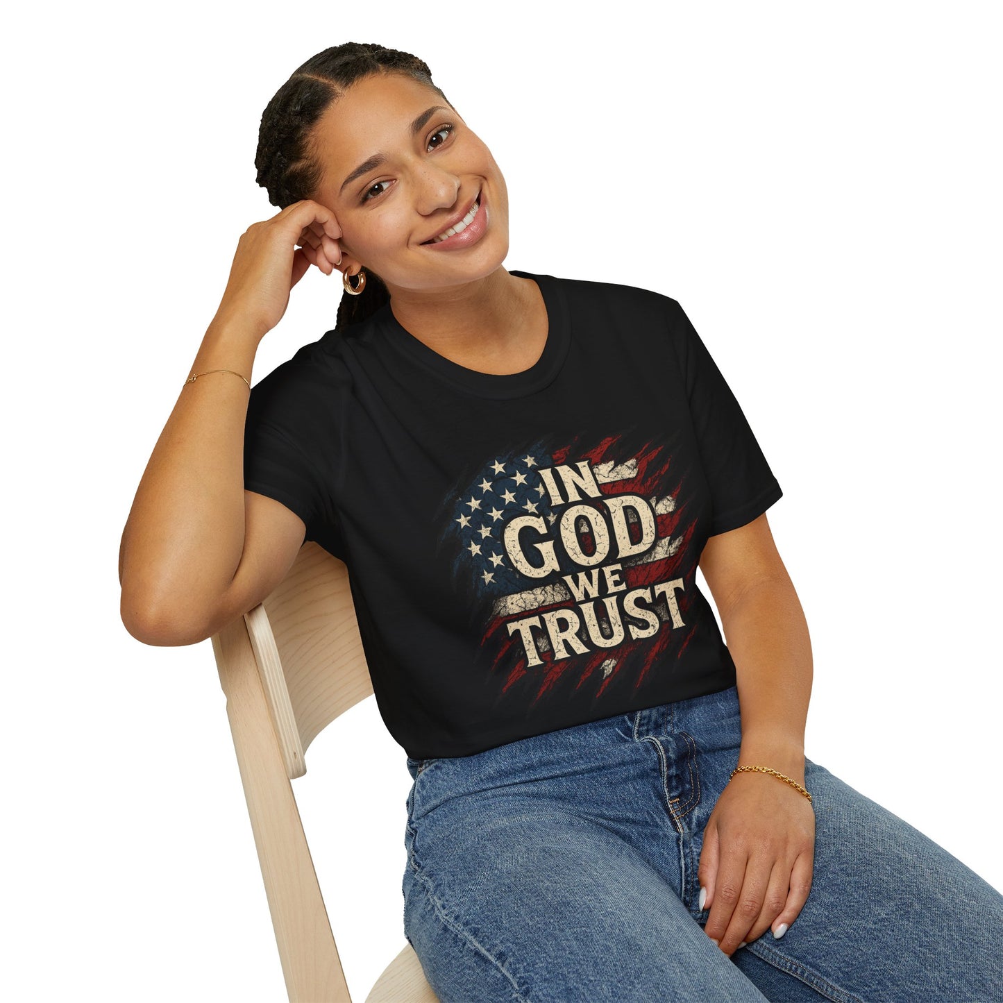 Patriotic Faith T-Shirt - Unisex Softstyle Tee with 'In God We Trust', American Flag Shirt, USA Pride Tee, Casual Faith Apparel, Gift [...]