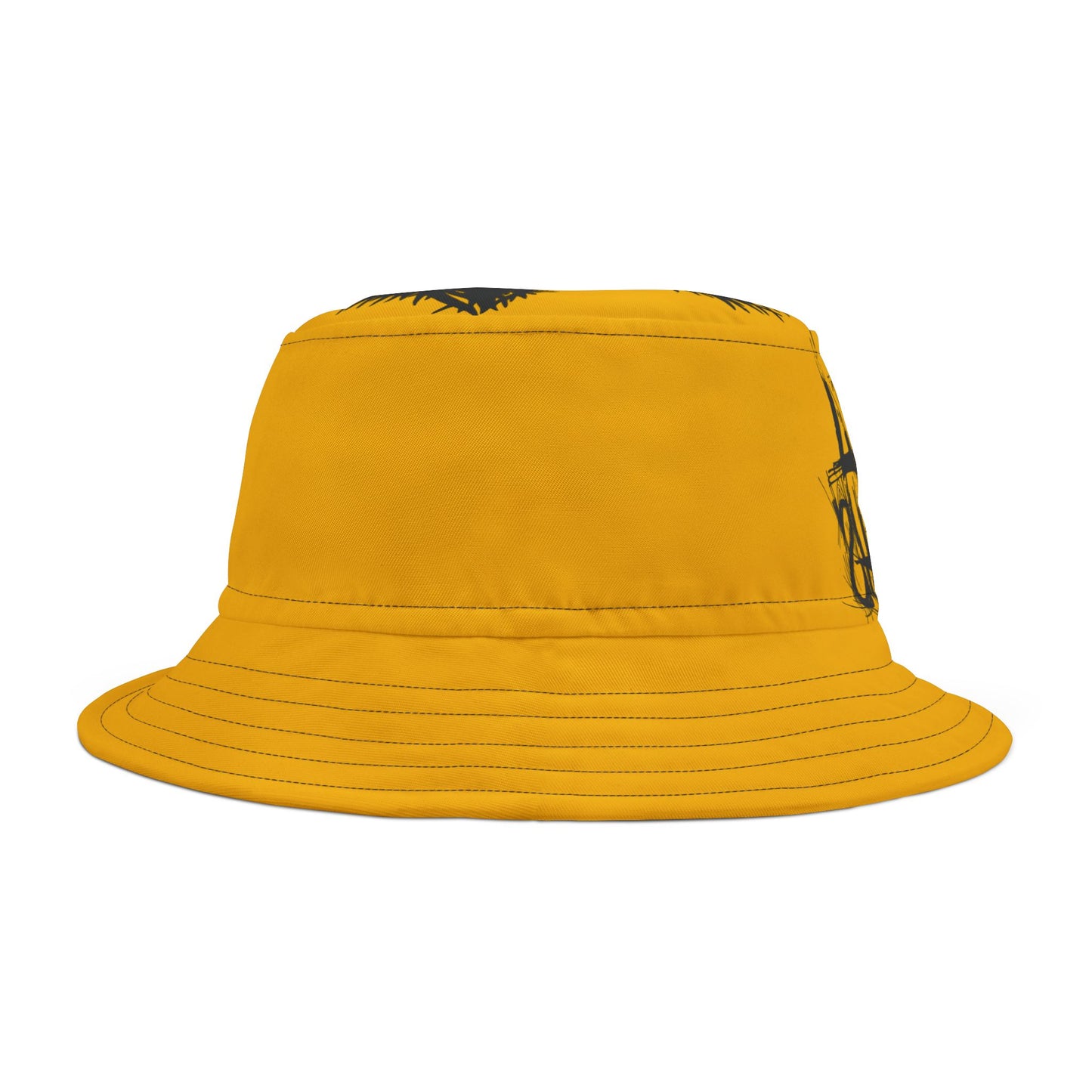 Yellow Lost Sheep Grunge Bucket Hat, Trendy Summer Accessory, Unisex Streetwear, Perfect for Festivals, Beach Days, Gift for Artists and Christians
