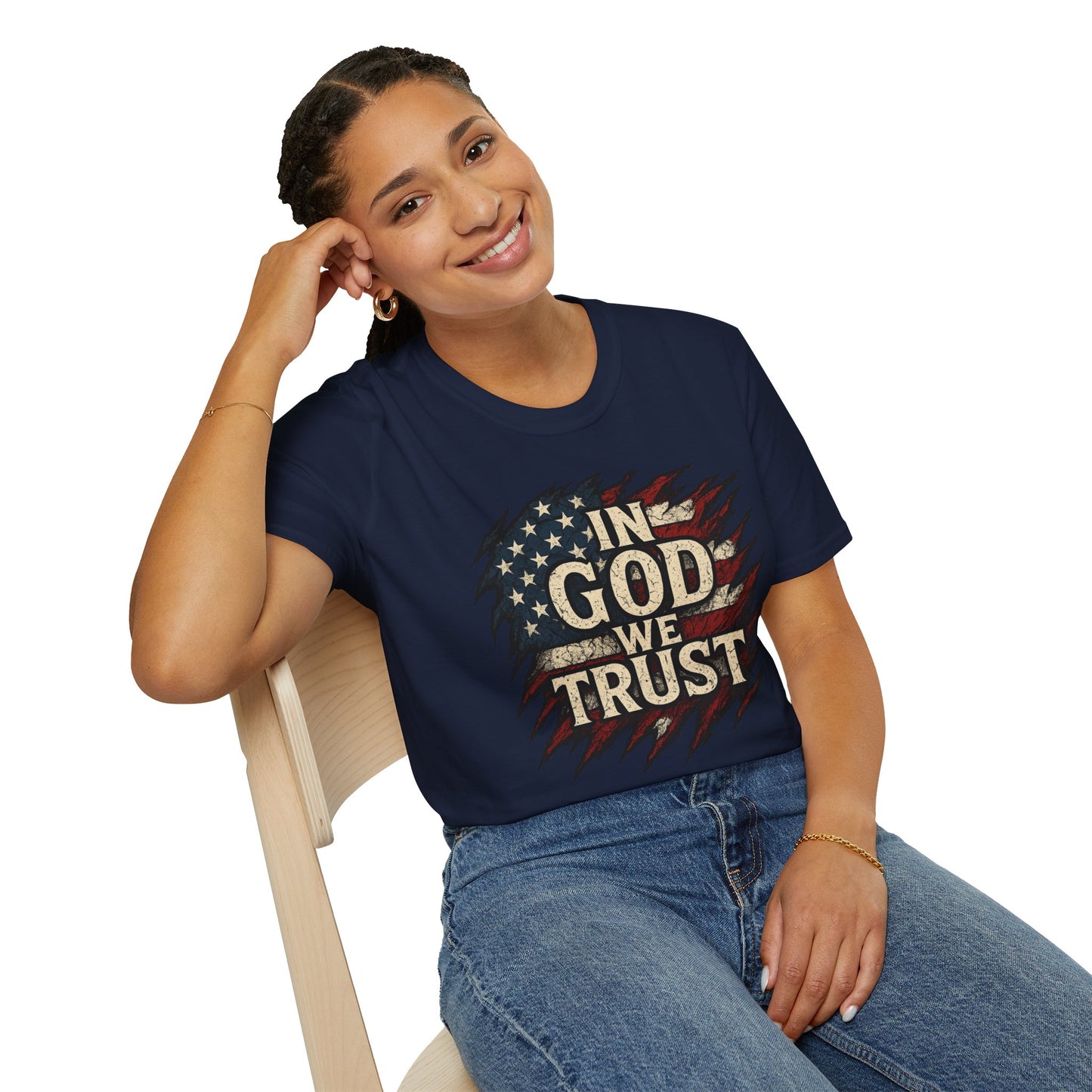 Patriotic Faith T-Shirt - Unisex Softstyle Tee with 'In God We Trust', American Flag Shirt, USA Pride Tee, Casual Faith Apparel, Gift [...]