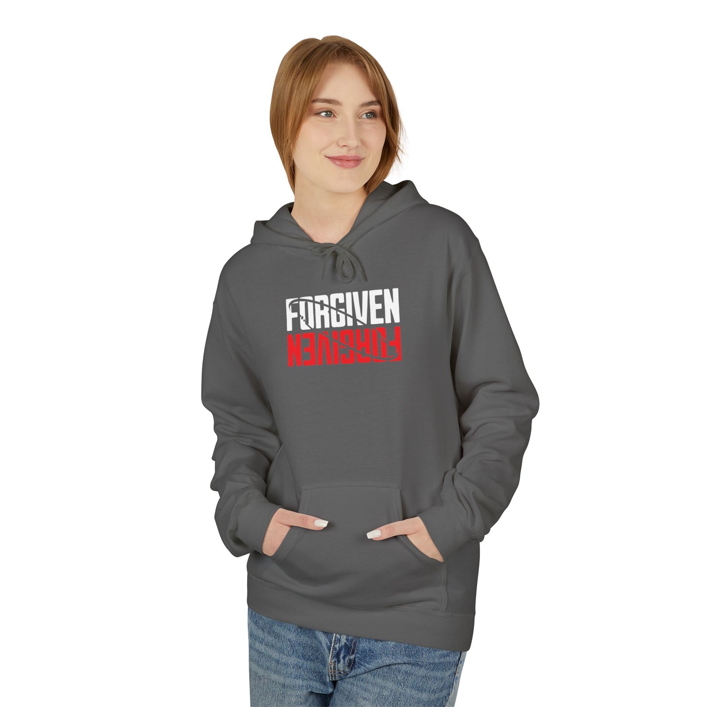 Forgiven Fleece Hoodie: Faith-Inspired, Spiritual Apparel for Warmth, Biblical Inspiration, Religious Gifts, Unisex Hoodie
